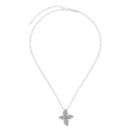 925 Silver Flower Butterfly Full Diamond Three-Piece Set