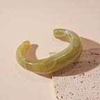 复古光面晕染亚克力几何开口手镯