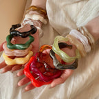 Acrylic Irregular Flower Shaped Geometric Open Bracelet