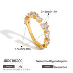Zircon stainless steel non-fading ring