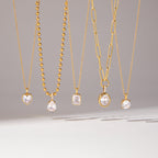 18k stainless steel zircon necklace that won't fade