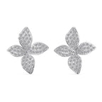 925 Silver Flower Butterfly Full Diamond Three-Piece Set