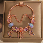 Vintage Glass Dreamcatcher Pendant Alloy Bracelet