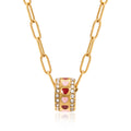 Small Waist Lucky Bead Stainless Steel Necklace
