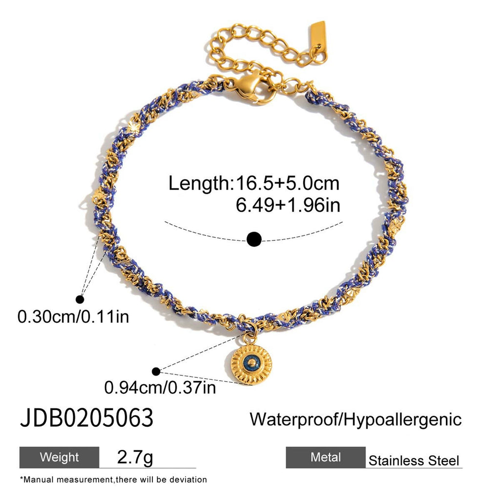 Evil Eye OT Buckle Non-fading Stainless Steel Bracelet