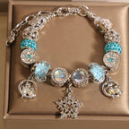 Vintage Sky Blue Series Glass Alloy Bracelet