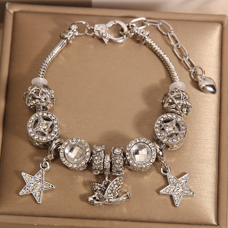 Vintage White Series Glass Alloy Bracelet
