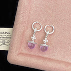 Pearl glass bead pendant, colored dopamine beaded zircon copper alloy necklace