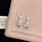 Pearl glass bead pendant, colored dopamine beaded zircon copper alloy necklace