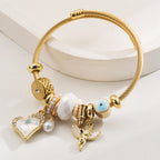 Vintage Heart Angel Stainless Steel Bracelet