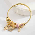 Vintage Little Bear Crown Stainless Steel Bracelet