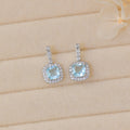 Mint Mambo Light Luxury French Necklace Lake Blue Copper Alloy Set