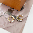 925 Sterling Silver Imitation Pearl Design Earrings